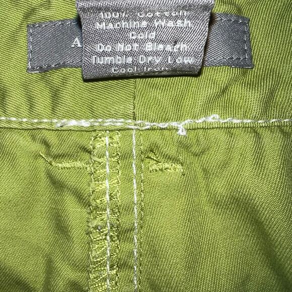 Ann Taylor women’s size 14 Vintage lime green button flap granola girl shorts - Picture 6 of 7